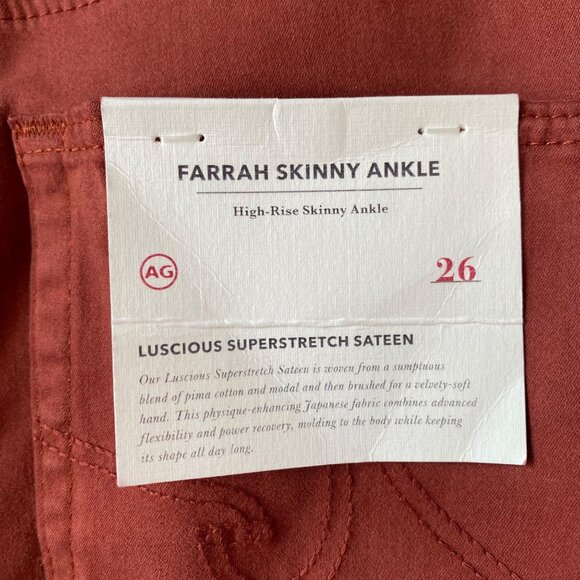 AG Adriano Goldschmied Farrah Skinny Ankle Jeans Womens 26 High Rise - Picture 5 of 9